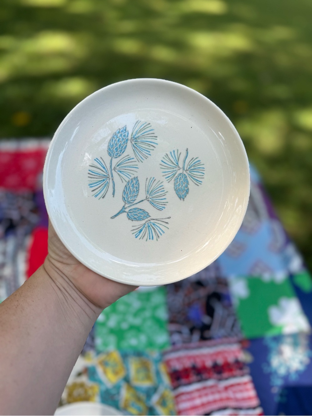 Vintage Marcrest blue spruce stoneware bread & butter plate